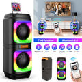 4" Bluetooth 5.0 Lautsprecher Subwoofer Musikbox Boombox Party LED Soundbox RGB