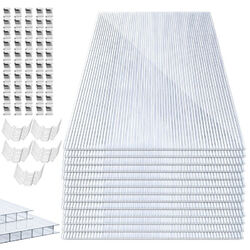 14x Doppelstegplatte Universal Hohlkammerplatte Terasse Garten Polycarbonat 4mm