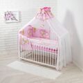 13 Teiliges Babybett Kinderbett Gitterbett Bettwäsche komplett Set mit Matratze