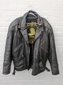 Rollfast Lederjacke Motorradjacke Vintage Schwarz Gr. S TIGER Santana 