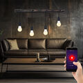 Smart RGB LED Holz Pendel Decken Leuchte ALEXA App DIMMER Hänge Lampe GOOGLE