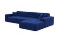 Sofa Design Ecksofa Luxus Couch Polsterecke Samtstoff Eckcouch IBIZA L Form kurz