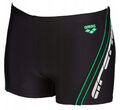 ARENA Herren Badeshorts Bystar Badehose, Black-Golf Green-White, 5