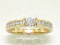 Sale  Brillant Band Ring 585 Gelbgold 14Kt  11 Brillanten 0,50ct Top Wesselton