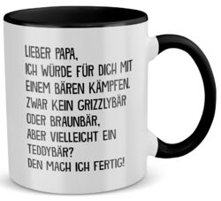 Papa Geschenk zum Vatertag, Vater Tasse Geburtstag, von Tochter und Sohn, Weihna