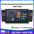 Für Fiat Grande Punto 199 Linea 110 323 2007-2012 Carplay Android Autoradio Navi