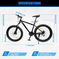 26 Zoll 21 Gang Mountainbike Fahrrad 165-185 cm Mountain Bike für Herren Damen