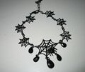 Armband Spinne Spinnennetz schwarz Schmuck Halloween 