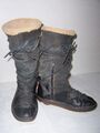 "EL NATURALISTA" Gr.38 Stiefeletten/Stiefel Leder-Wildleder schwarz Top-Zustand