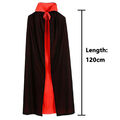 90/120cm Vampir Umhang Doppelseitig Teufel Kostüm Kinder Halloween Cosplay Robe