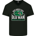  T-Shirt An Old Man With a Pool Queue Player lustig Herren V-Ausschnitt Baumwolle