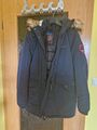 Damen Superdry Everest Parka mit Kapuze und Kunstfellbesatz Gr. 44 Marineblau 