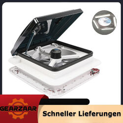 Dachfenster Dachluke Dachhaube inklusive 12V Ventilator und LED-Beleuchtung