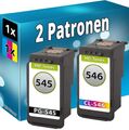 2 Patronen für Canon PG-545 + CL-546 XL PIXMA MG2550 MG2555 MG2950 TS3150 TS3151