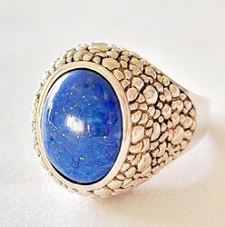 Whitney Kelly WK Sterlingsilber Kuppel Cabochon Lapis Ring Größe 11