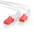 Primewire CAT.7 LAN-Flachbandkabel U/FTP RJ45 flexibl Verlegen Weiß / Rot 30m