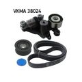 1x Keilrippenriemensatz SKF VKMA 38024 passend für AUDI CHRYSLER FIAT LANCIA