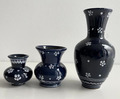 Gmundner Keramik Dirndl blau 3x Vase 6 7 und 8 cm GK12 (2401DM14) 04/24