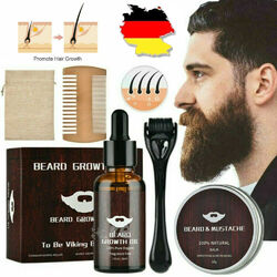 Beard Growth Kit Bartpflege Set Bartwachstum Kit für Männer Bart Derma Roller DE