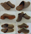 SANITA CLOGS   Braun; Leder; Lindenholz;