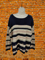 DAMEN OASIS GRÖSSE UK GROSS MARINEBLAU MIX AZTEC STRICK FRANSENPULLOVER PULLOVER