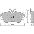 1x ORIGINAL® Cifam 822-164-0 Bremsbelagsatz, Scheibenbremse Vorne, exkl.