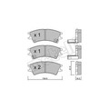 1x ORIGINAL® Metelli 22-0361-0 Bremsbelagsatz, Scheibenbremse Vorne, inkl.