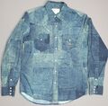 RL Denim & Supply Patchwork Hemd Herren Medium Pearl Snap Rockabilly Western