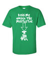 KISS ME UNDER THE MISTLETOE Frohe Weihnachten Weihnachtsmann Herren T-Shirt