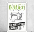 Vintage Shabby Holzschild Nähen ist wie zaubern können Geburtstag Geschenk