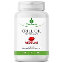 MoriVeda NEPTUNE Krillöl Kapseln I Omega 3,6,9 Astaxanthin I 1x90 Kapseln