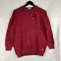 Bridgedale englischer Strickpullover Damen groß burgund Landhaus warm Retro 90er