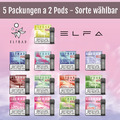 5x 2 ELFBAR ELFA PODS 20mg Nikotinsalz E-Shisha Vape Elfbar 600 Züge