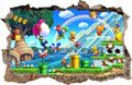 WANDAUFKLEBER Loch in der Wand SUPER MARIO BROS Dekor Aufkleber Wandtattoo 20