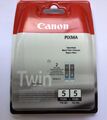Canon PGI-5BK Schwarz - Doppelpack 2 Original Tintenpatronen Originalverpackt
