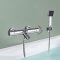 Thermostat Badewannenarmatur Duschset Wasserhahn Wannenarmatur mit Handbrause DE