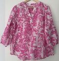 STREET ONE Shirt Tunika Bluse weiß-pink Sommer Urlaub Leinen?  Gr. 40 neuwertig