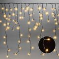 Meisterhome® Eisregen Eiszapfen Lichterkette LED Weihnachten Warmweiß Vorhang