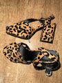 H&M DIVIDED Pumps High Heels Schuhe Leoprint Gr 37 Top Zustand!