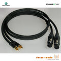 2x 10m Adapterkabel ALBEDO SCHWARZ XLR Cinch female Sommer Cable / High End