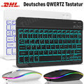 Beleuchtete QWERTZ Tastatur Maus Für Lenovo Tab M10 HD FHD Plus P10 P11 PRO E10