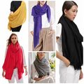 Damen extra groß XXL Pashmina Schal aus 100% Wolle warm Winter Schultertuch