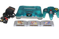 Nintendo 64 komplett mit Controller N64 türkis transparent +3 Super Mario Spiele