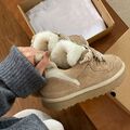 Neu Warm Damen Sand/ Chestnuts/Schwarz WolleSchuhe Sportschuhe Sneaker**