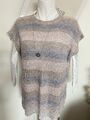 Paola Strickpullover Strickweste Poncho Beige Blau Rose Creme Khaki 48/50 Neu.