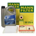 MANN Filterset + 5L ORIGINAL 5W30 dexos1 Gen3 Öl für OPEL CORSA C 1.0 1.2 1.4