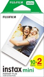 Instax Fujifilm Mini Instant Film, White, 2 x 10 Sheets (20 Sheets)