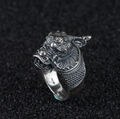 I05 markanter Herren Ring Drache Sterling Silber 925 größenverstellbar