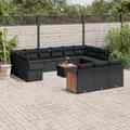 Gartenmöbel Sofa Garnitur Gartengarnitur Garten Sitzgruppe 14tlg. Schwarz vidaXL