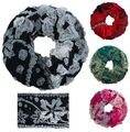 Bunte Schlauchschal Loop Schal Damen Flauschig Warm Rundschal Winter Strickschal